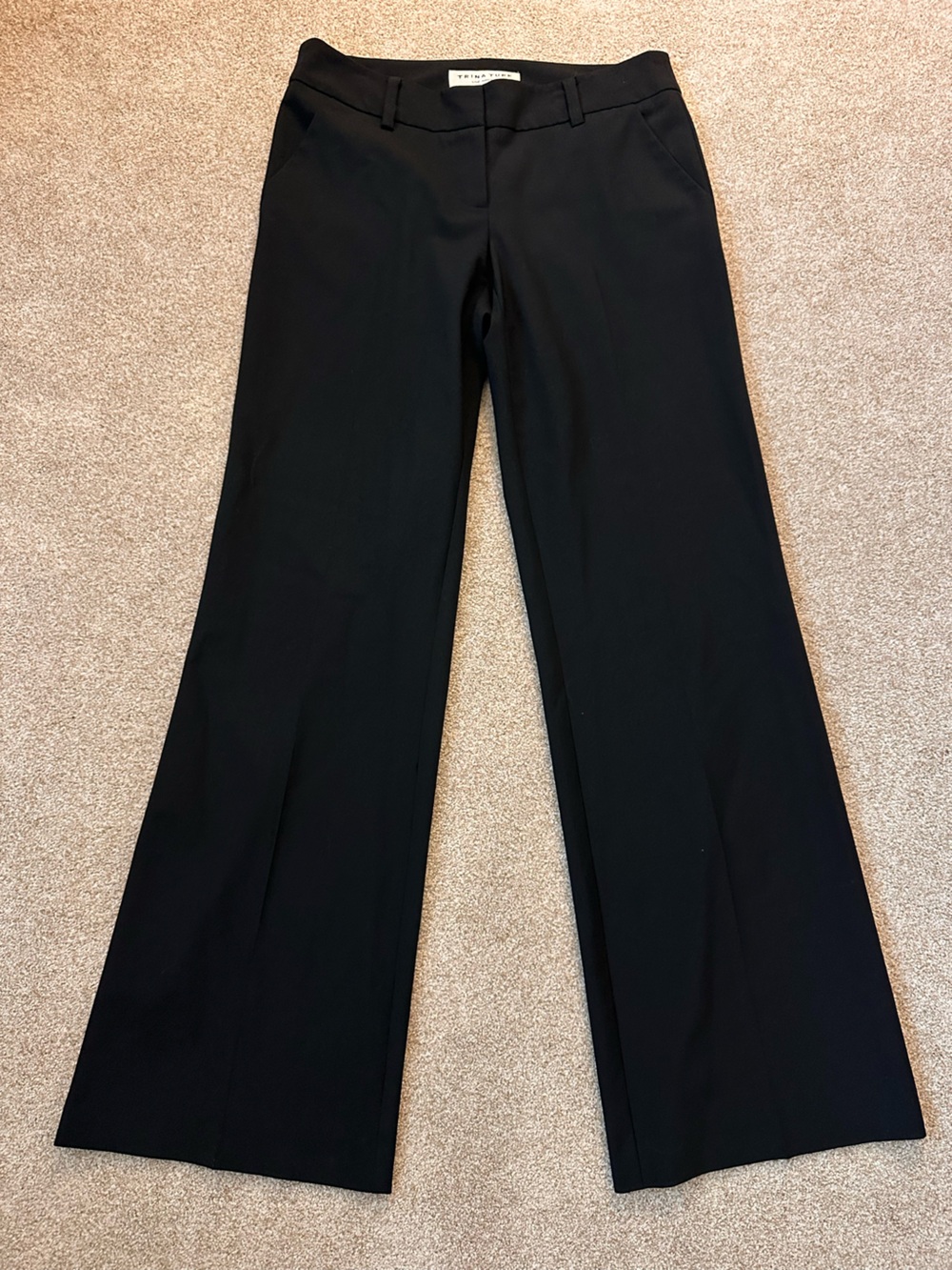 Trina Turk Black Wide Leg Trouser Pants Size 6